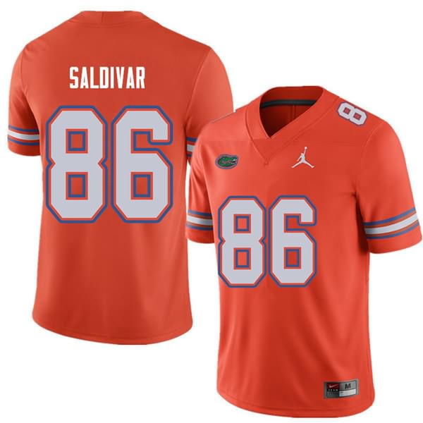 Men's NCAA Florida Gators Andres Saldivar #86 Stitched Authentic Jordan Brand Orange College Football Jersey MXR6665HT